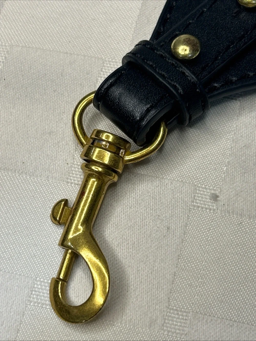 Dior Black and Cream Woven Logo Bag Strap with Gold Hardware